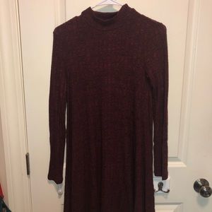 Burgundy sweater dress